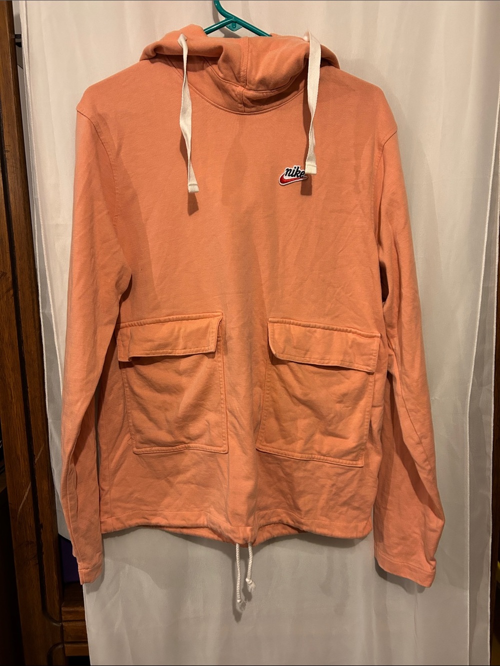 Nike Women's Coral-Orange Hooded Utility Jacket